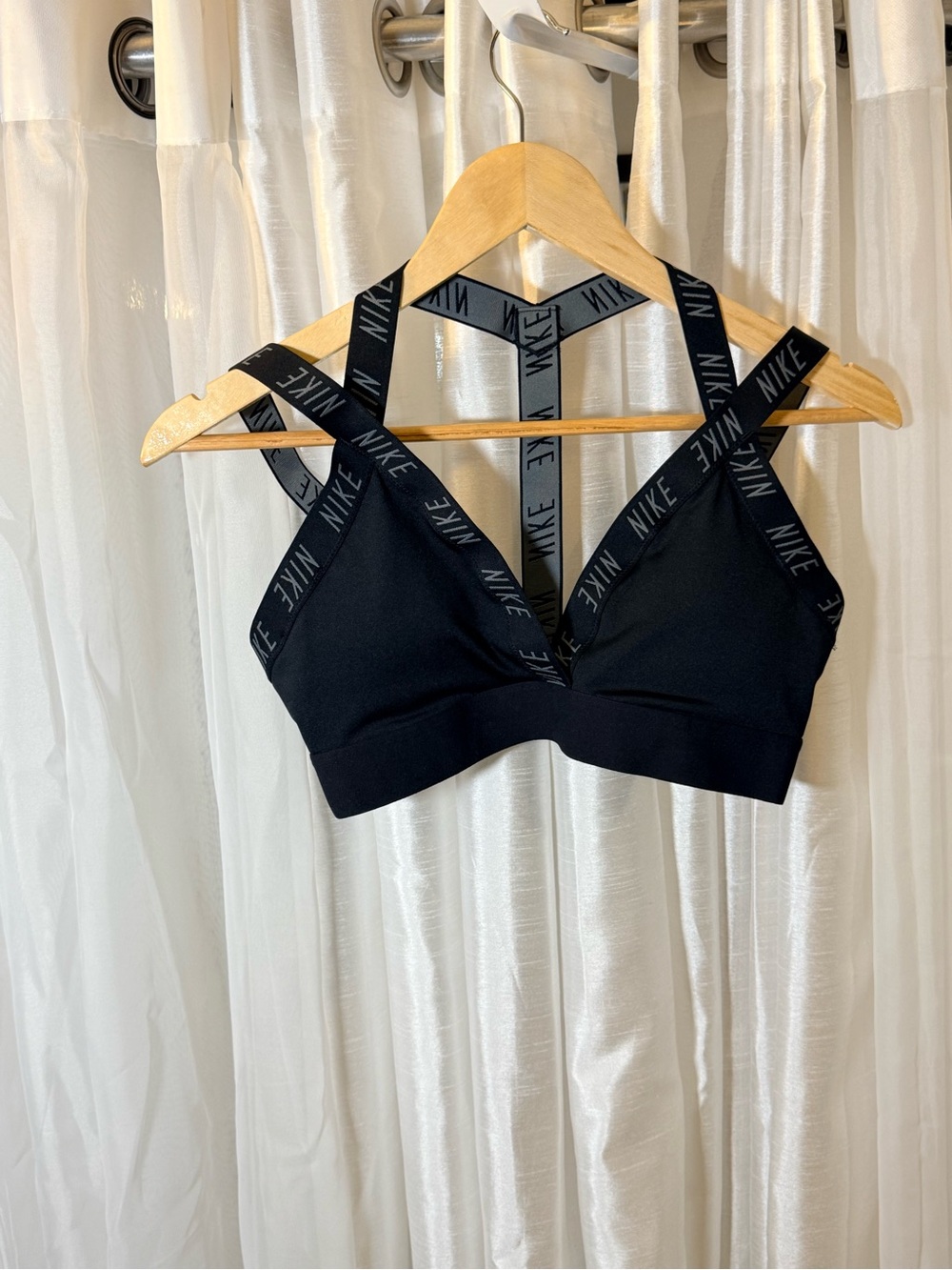 Nike Black Strappy Logo Sports Bra